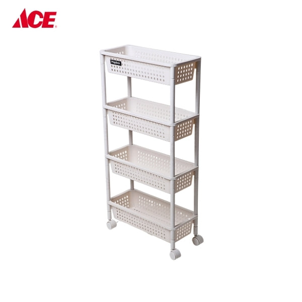 MEGABOX 4-Layer Wide Tray Cart - Beige (MG134-4L)