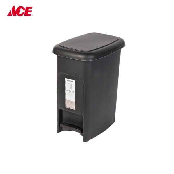 MEGABOX 16L Neutralist Slim Step Bin - Black (MG711)