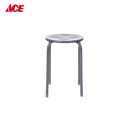 MODERN LIFESTYLE Round Metal Stool - Gray (ML2613)