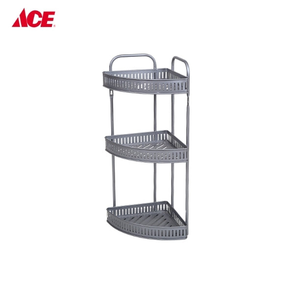 CASCADE 3-Layer Corner Multipurpose Rack - Gray (#JK401)