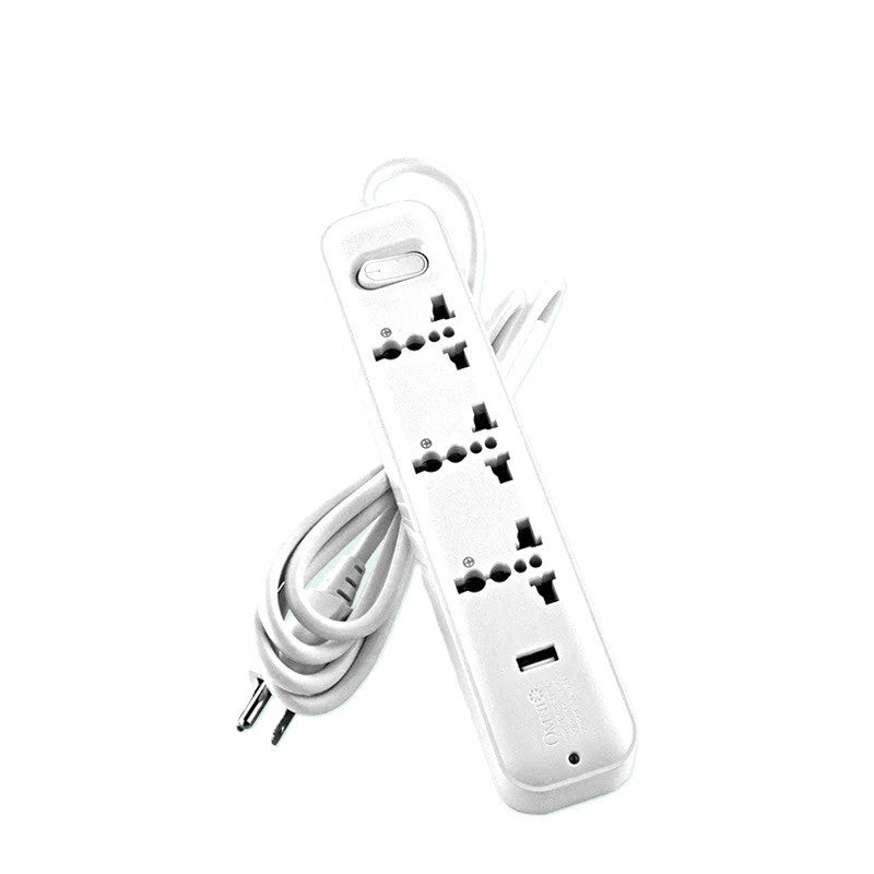 OMNI Travel Extension Cord 3Gang with USB Outlet USB 301