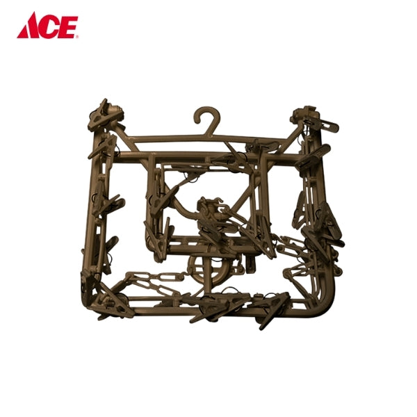 CASCADE Rectangular Hanger with 38 Clips - LBrown (GC-3266B)