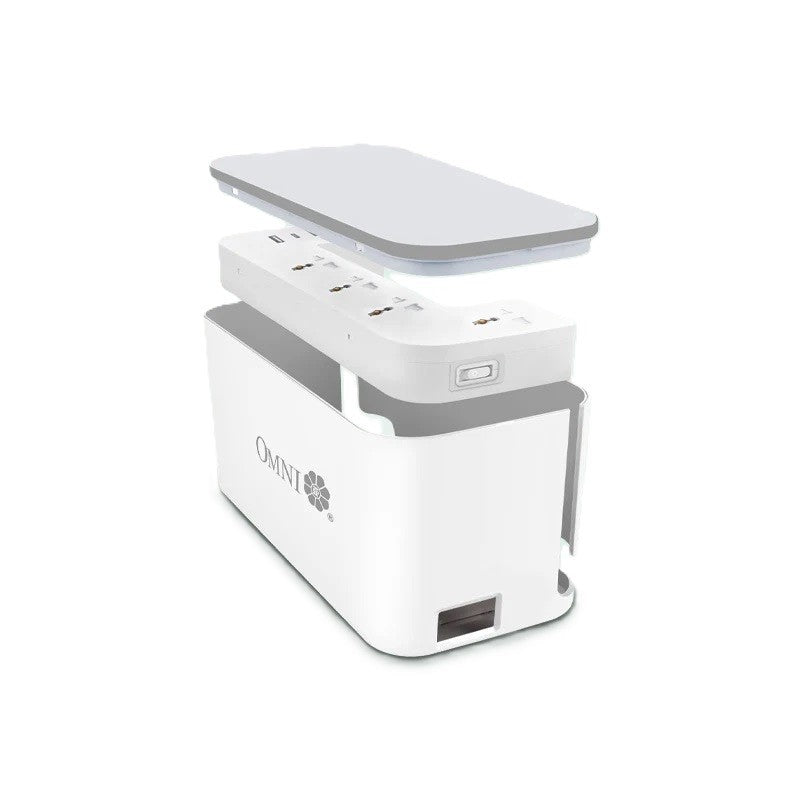 OMNI 4Gang Extension Cord With USB Charger In Organizer Box USB 403