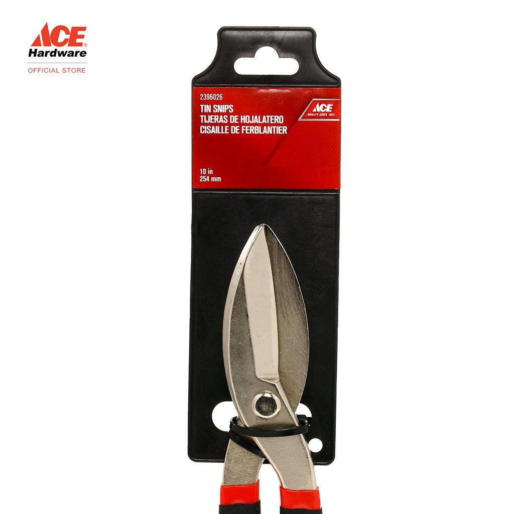 ACE 10" Tin Snips Dipped Handle