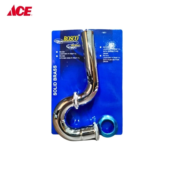 ROSCO Kitchen Sink Brass P-Trap 1 1/2 (RO-902)