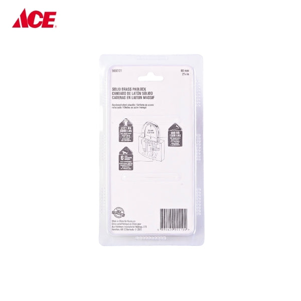 ACE 60mm Solid Brass Padlock (2-3/8")