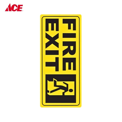 4x9 Safety Signage Fire Exit Only - Yellow (YS-703)