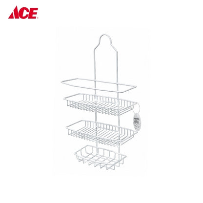 DURABLE 3-Layer Shower Caddy - White