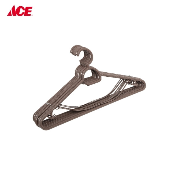 HOMESTYLE Heavy Duty Hanger with Straps - Brown 6pcs/pk (#133)