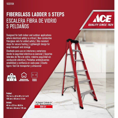 ACE Fiberglass Ladder 5Step FGE05