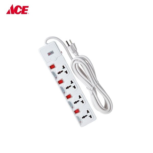 MEIJI 4 Gang Universal Extension Set with Individual Switch - 3m (MES-104)