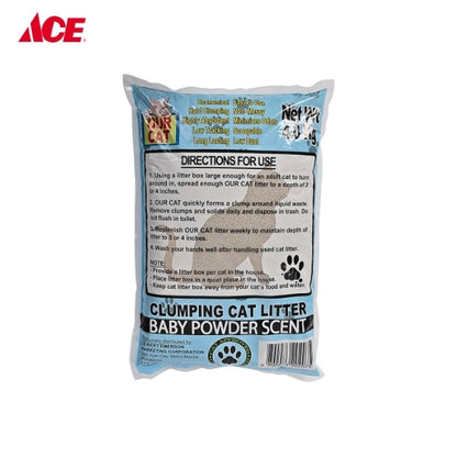 OUR CAT 4kg Clumping Cat Litter - Baby Powder Scent
