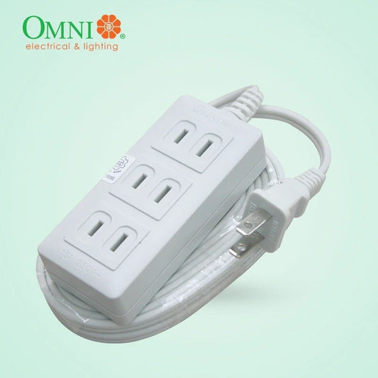 OMNI Extension Cord Set 3Gang 4M 10A WEE 003