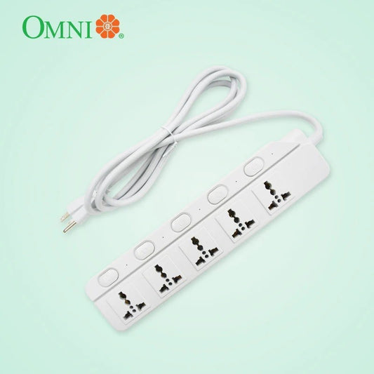 OMNI Extension Cord Set With Ind Switch 5Gang 10A WED 350