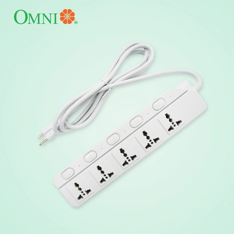 OMNI Extension Cord Set With Ind Switch 5Gang 10A WED 350