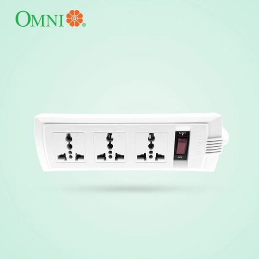 OMNI Universal Outlet Extension Cord 3Gang With Switch 10A WEU 103 PK