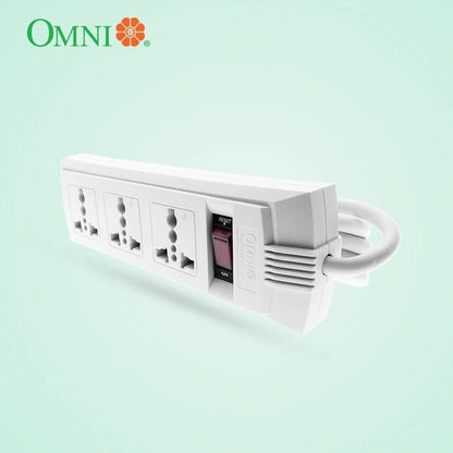 OMNI Universal Outlet Extension Cord 3Gang With Switch 10A WEU 103 PK