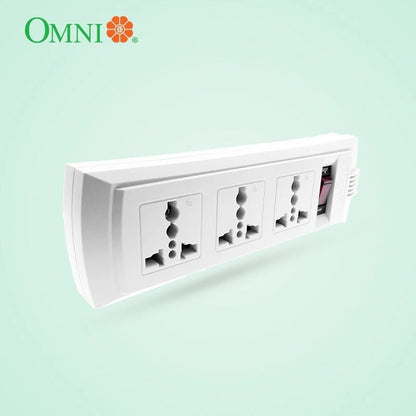 OMNI Universal Outlet Extension Cord 3Gang With Switch 10A WEU 103 PK