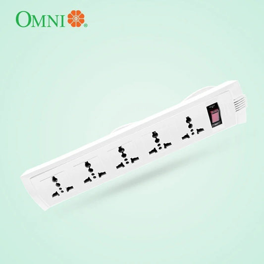OMNI Universal Outlet Extension Cord 5Gang With Switch 10A WEU 105 PK