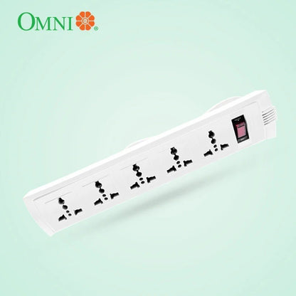 OMNI Universal Outlet Extension Cord 5Gang With Switch 10A WEU 105 PK