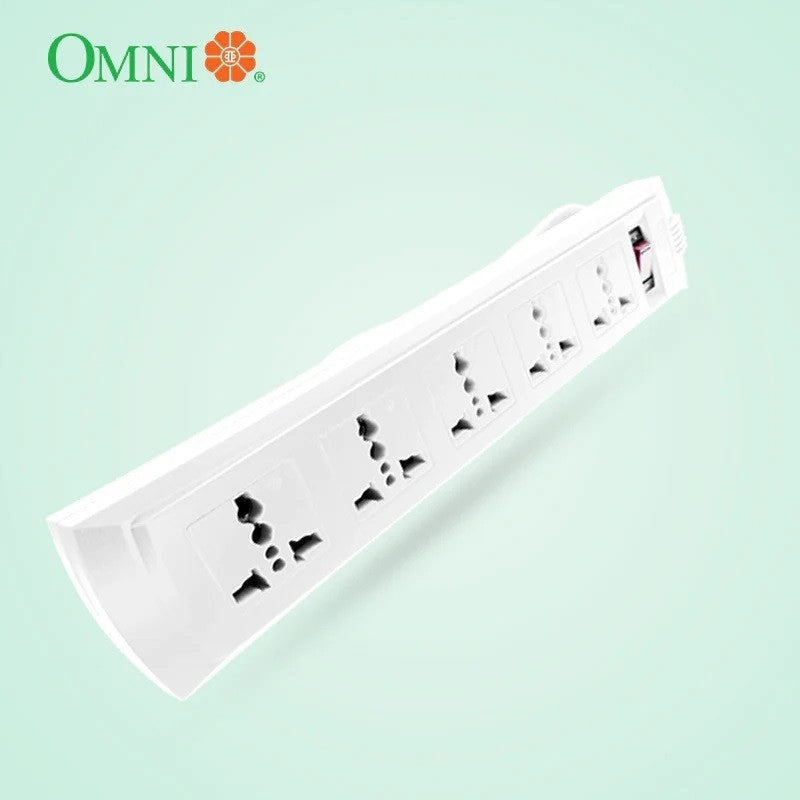 OMNI Universal Outlet Extension Cord 5Gang With Switch 10A WEU 105 PK