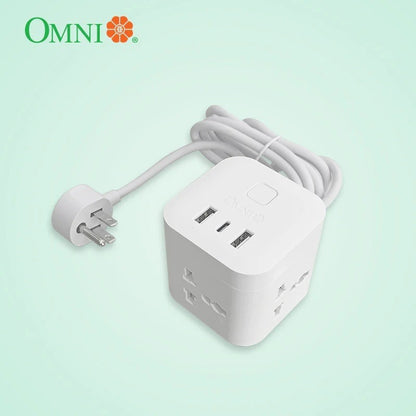 OMNI Extension Cord Dice USB Power Strip USB 321