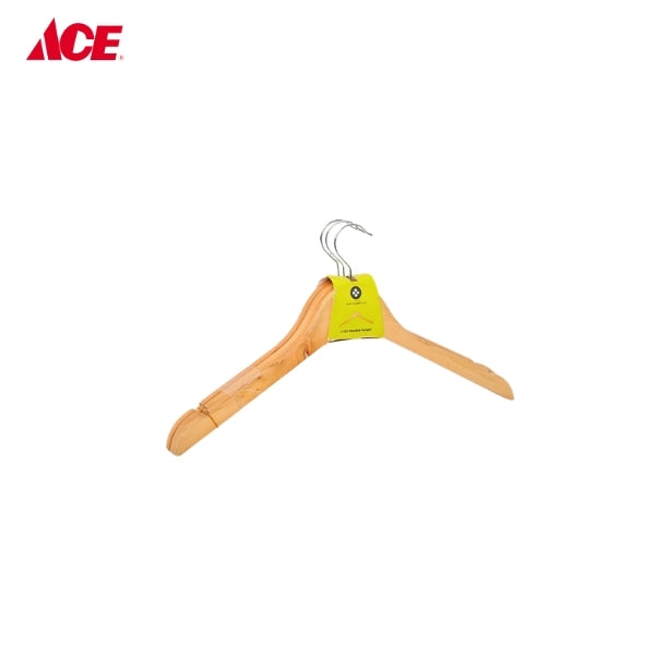 LUXE ESSENTIALS Natural Wooden Hanger - 3pcs/pk