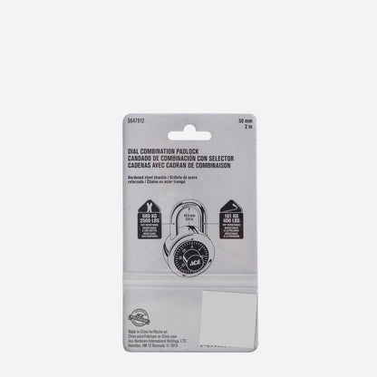 ACE 50mm Dial Combination Padlock