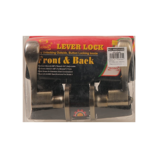 SOBO Lever type Locksets Antique Brass (SSLA-AB)
