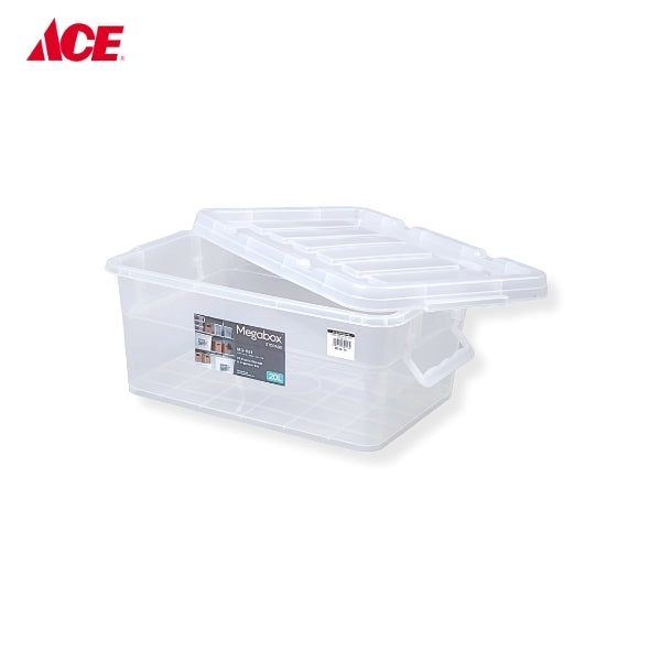 MEGABOX 20L Hi-Impact Storage Box - Transparent (MG-681)