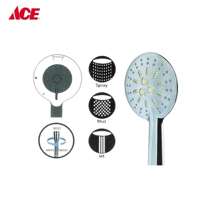 ROSCO Double Shower Set with Diverter Chrome (RO-965)