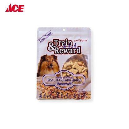 PET PLUS 350G Train & Reward Biscuits for Dogs (Bone Shaped)