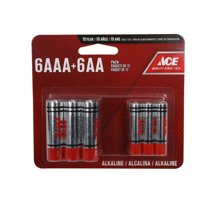 ACE 6AAA + 6AA ALKALINE BATTERY VALUE PACK