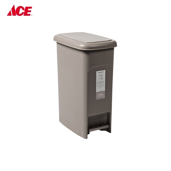 MEGABOX 34L Neutralist Slim Step Bin - Stone Gray (MG712)