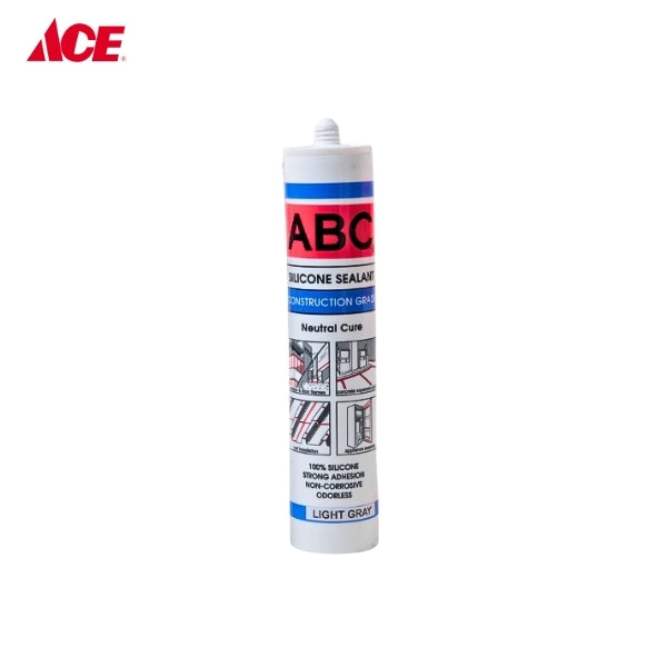 ABC 300ml Construction Grade Silicone Sealant - Light Gray