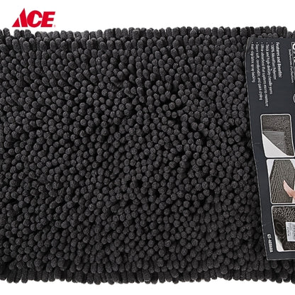 CASCADE 40x60cm Chenille Absorbent Bath Mat - Gray (GS40X60A)
