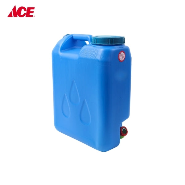 Slim Water Container with Faucet - Blue (5 gallon)