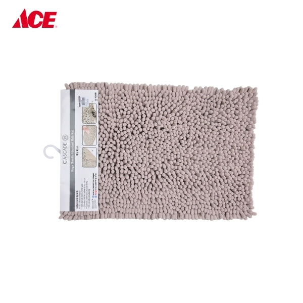 CASCADE 40x60cm Chenille Absorbent Bath Mat - Beige (GS-40X60B)