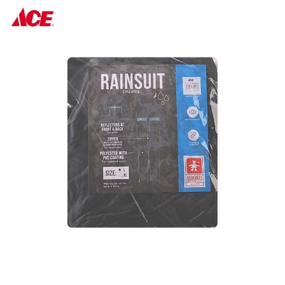HERCULES Large Rain Suit Polyester with PVC Coating - Black