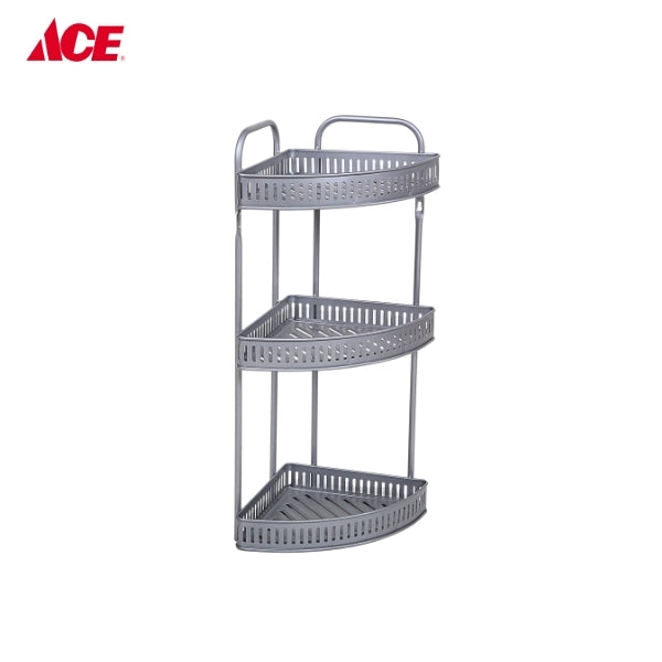 CASCADE 3-Layer Corner Multipurpose Rack - Gray (#JK401)