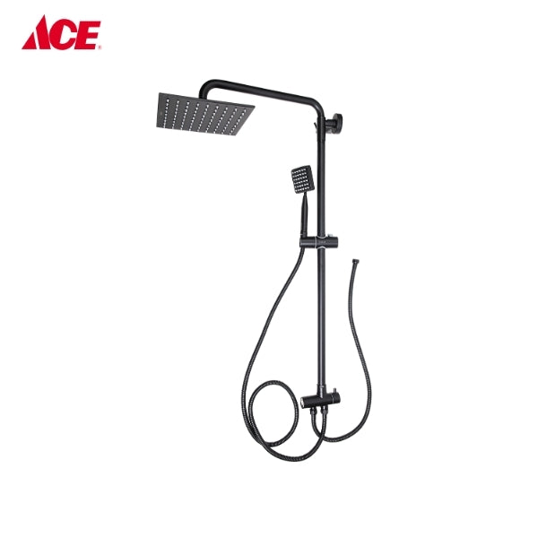 ROSCO Double Shower Set with Diverter - Matte Black (RO-1972)