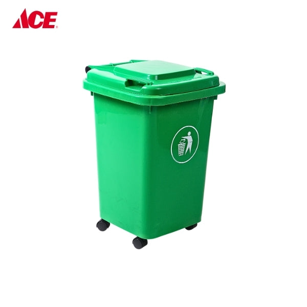 Dustbin with Wheels - Green 50L (GEO50)