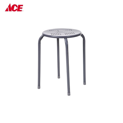 MODERN LIFESTYLE Round Metal Stool - Gray (ML2613)