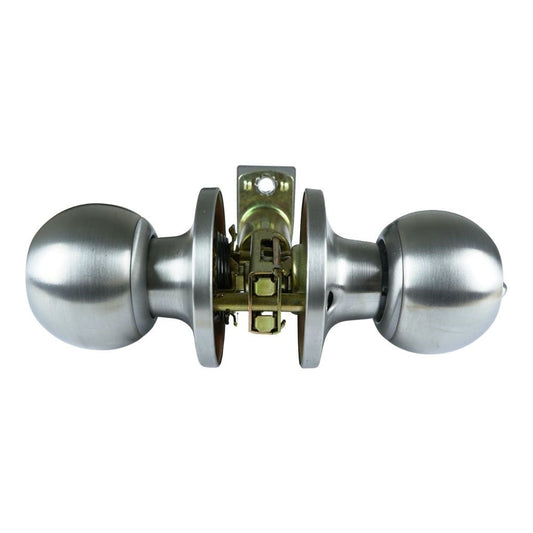 ARGO Tubular Knobset Entrance Round Satin Stainless Steel