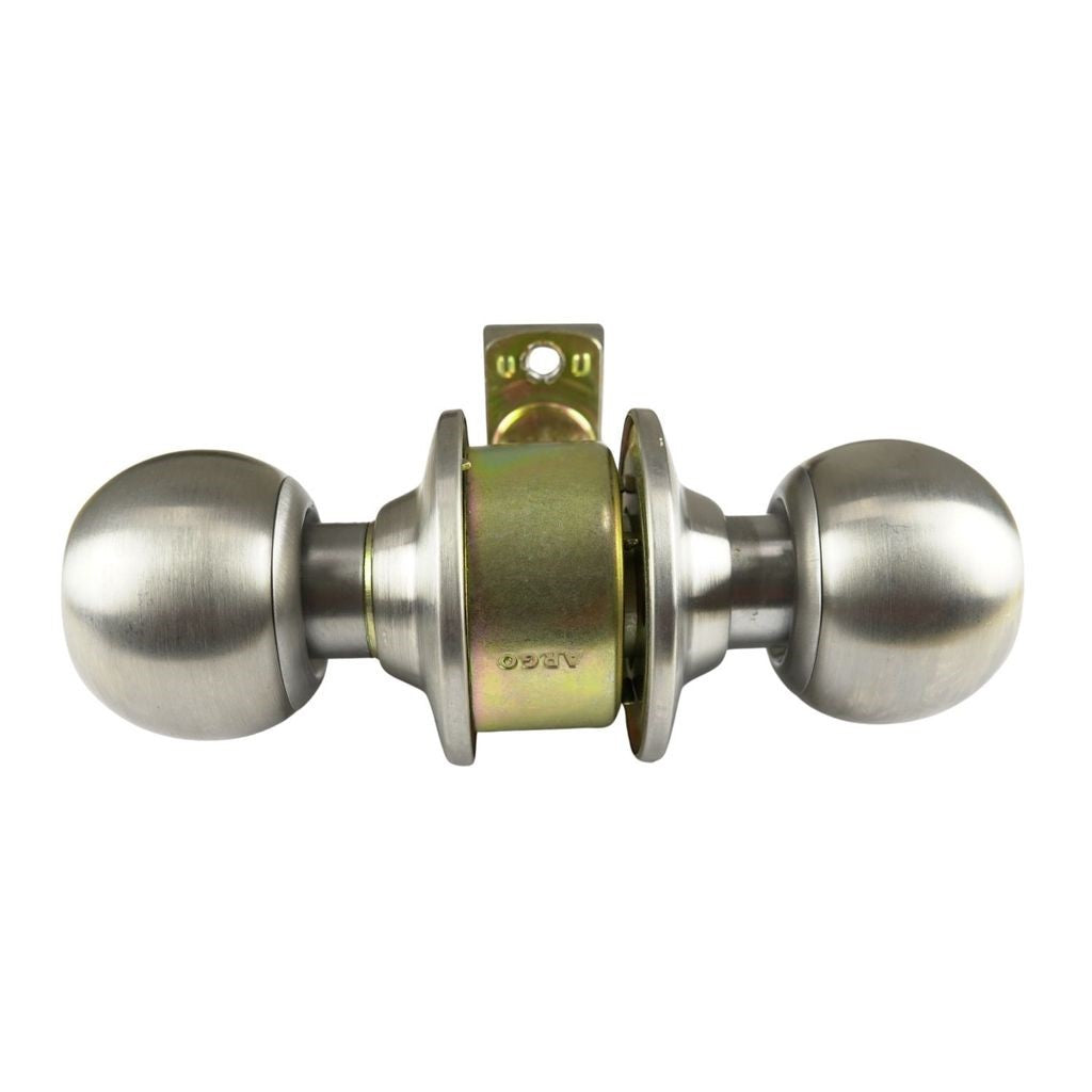 ARGO  Knobset Cylindrical Entry Round Satin Stainless Steel