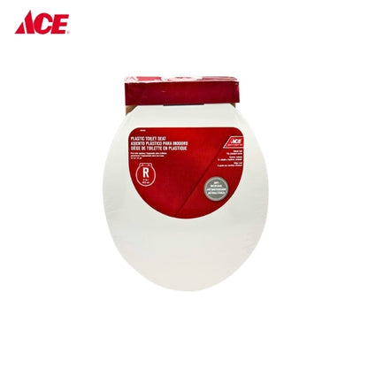 ACE 17" Plastic Toilet Seat - White (43.2cm)