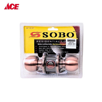 SOBO Entrance Doorknob Lock Set (587AC)