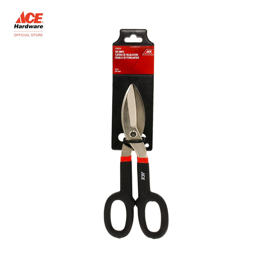 ACE 10" Tin Snips Dipped Handle