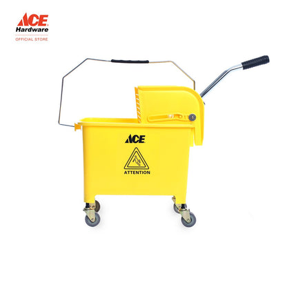ACE 19L Mop Bucket & Wringer - yellow
