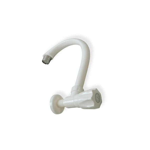 ROSCO ABS High Spout Kitchen Faucet Wall Mount - White (RO-671)